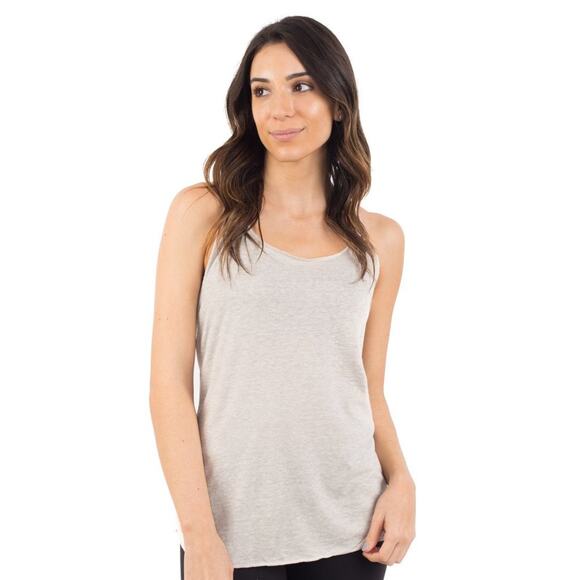 NWOT Over The Limit Apparel Oatmeal Racerback Tank Top Women's Size Medium - Picture 5 of 9